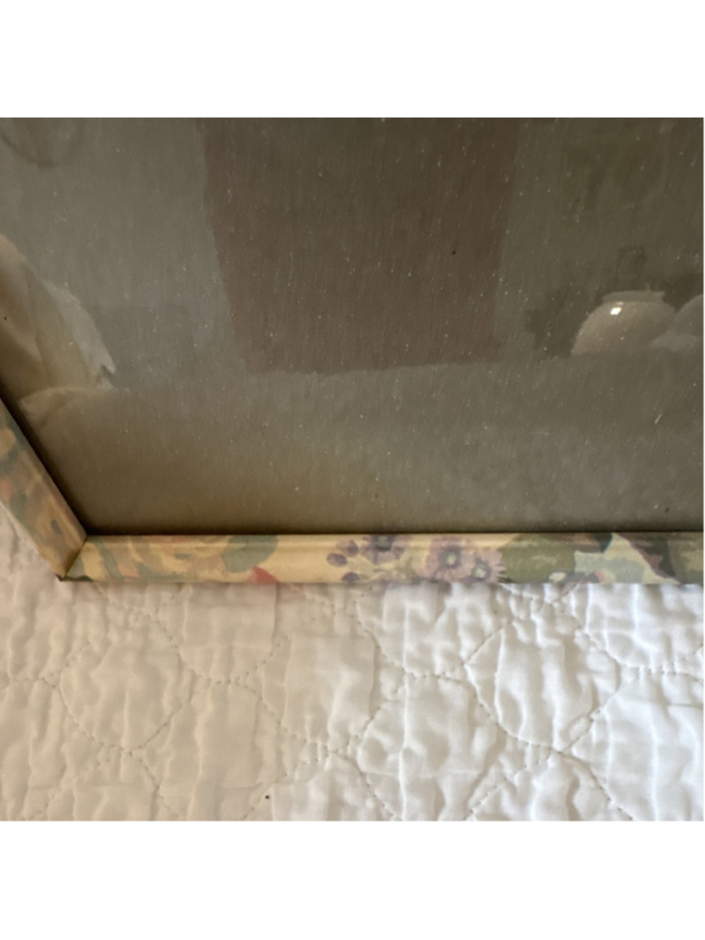 Metal Floral Multicolor Rectangle 10x12 Photo Frame Clear Glass Glossy Hanging - Picture 3 of 4